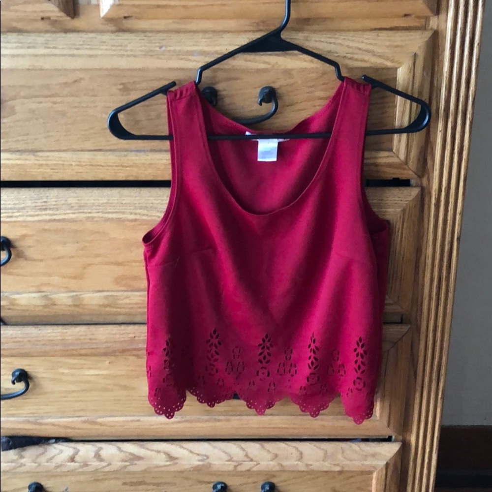 Red crop top